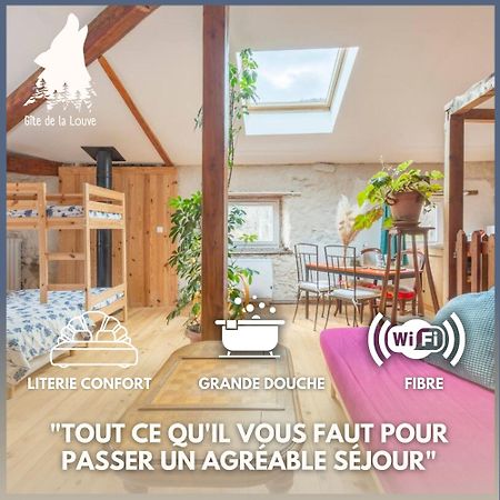 Chambre Triple Deluxe - Gite De La Louve Fougax-et-Barrineuf ภายนอก รูปภาพ